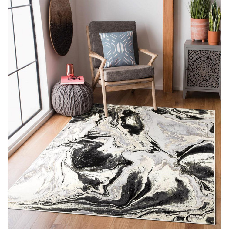 Metro Lane Nystead Black/White Area Rug Wayfair.ie